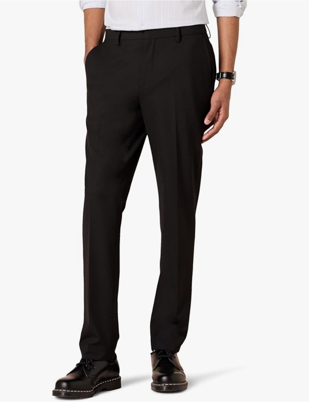 Amazon Essentials Men's Slim Fit Wrinkle Free Dress Pant 30x28 New Black